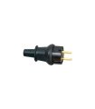 Clavija T.T. Goma Negra Tipo A Kopp IP44 16 A 250 V