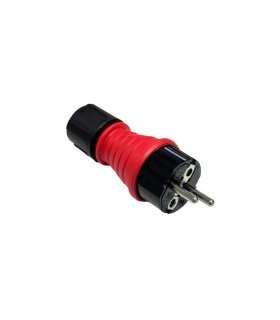 Clavija T.T. de Goma Roja IP54 16 A con Prensaestopa