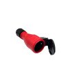 Base Aérea T.T. de Goma Roja IP54 16 A con Prensaestopa