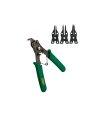 Alicates para Arandelas de Seguridad 180 mm con 4 Mandíbulas Intercambiables