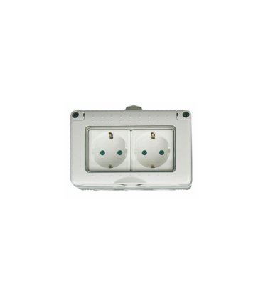 Base Doble Enchufe T.T. Estanca IP55