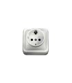 Base de Enchufe T.T. de Superficie Oval