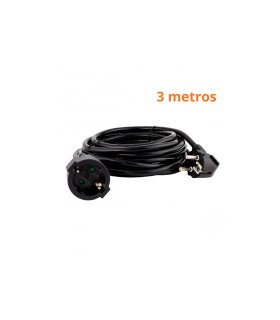 Prolongador Eléctrico 3 x 1,5 Negro 3 Metros