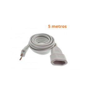 Prolongador Eléctrico 2 x 1 mm Blanco 5 Metros