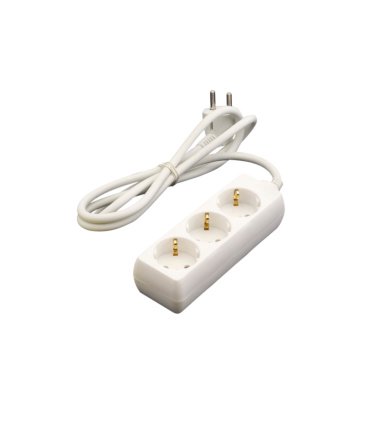 Base Múltiple 3 Tomas T.T. 3 Metros Blanca