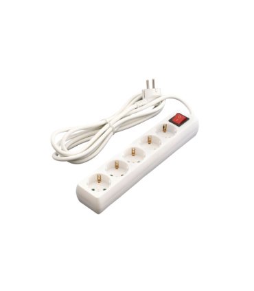 Base Múltiple 5 Tomas T.T. 3 Metros Blanca con Interruptor
