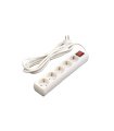 Base Múltiple 5 Tomas T.T. 5 Metros Blanca con Interruptor