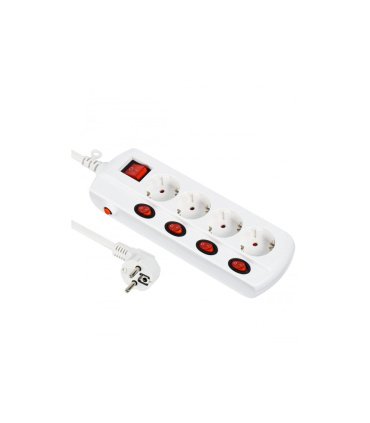 Base Múltiple 4 Tomas T.T. 1,5 Metros con Multi Interruptor