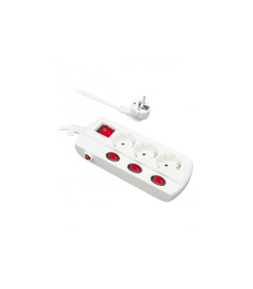 Base Múltiple 3 Tomas T.T. 1,5 Metros con Multi Interruptor