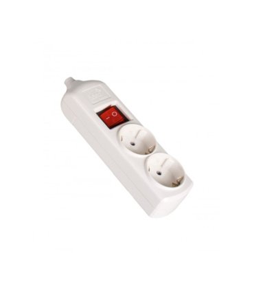 Base de Superficie 2 Tomas T.T. con Interruptor Solera 8002IL