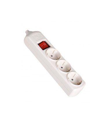 Base de Superficie 3 Tomas T.T. con Interruptor Solera 8003IL