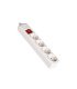 Base de Superficie 4 Tomas T.T. con Interruptor Solera 8004IL