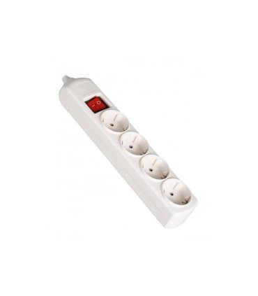 Base de Superficie 4 Tomas T.T. con Interruptor Solera 8004IL