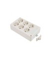 Base de Superficie 6 Tomas T.T. Rectangular Solera 8106