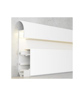 Perfil de Aluminio Muye Lacado Blanco 2 Metros 2000 x 13 x 84H mm