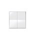 Tecla Doble para 2 Interruptores o Conmutadores Simon 28 Blanca 55 x 55 mm 28026-30