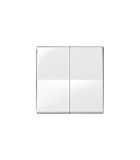 Tecla Doble para 2 Interruptores o Conmutadores Simon 28 Blanca 55 x 55 mm 28026-30