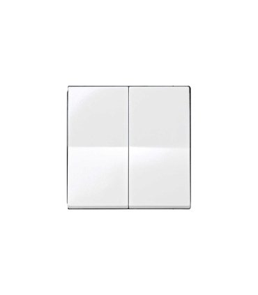 Tecla Doble para 2 Interruptores o Conmutadores Simon 28 Blanca 55 x 55 mm 28026-30