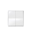Tecla Doble para 2 Interruptores o Conmutadores Simon 28 Blanca 55 x 55 mm 28026-30