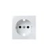 Tapa Enchufe 2P+TT Schuko con Seguridad Simon 28 Blanca 28041-60