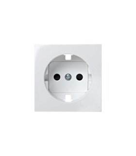 Tapa Enchufe 2P+TT Schuko con Seguridad Simon 28 Blanca 28041-60