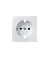 Tapa Enchufe 2P+TT Schuko con Seguridad Simon 28 Blanca 28041-60