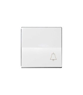Tecla Individual con Grabado Campana Simon 28 Blanca 28017-30