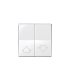 Tecla Doble para Persianas con Enclavamiento de Seguridad Simon 28 Blanca 28028-30