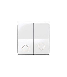 Tecla Doble para Persianas con Enclavamiento de Seguridad Simon 28 Blanca 28028-30