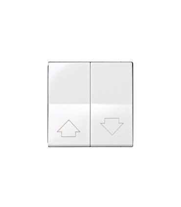 Tecla Doble para Persianas con Enclavamiento de Seguridad Simon 28 Blanca 28028-30