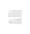 Tecla Doble para Persianas con Enclavamiento de Seguridad Simon 28 Blanca 28028-30