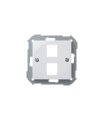 Placa de Voz y Datos 2 RJ45 AMP Blanca Simon 28 con Guardapolvo 28089-30