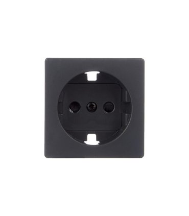 Tapa Enchufe 2P+TT Schuko con Seguridad Simon 28 Grafito 28041-