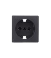 Tapa Enchufe 2P+TT Schuko con Seguridad Simon 28 Grafito 28041-68