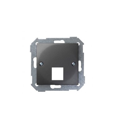 Adaptador 1 RJ-45 AMP Simon 28 Grafito con Guardapolvo 55 x 55 mm 28085-38