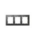 Placa 3 Elementos Simon 28 Grafito 86 x 228 mm 28630-38