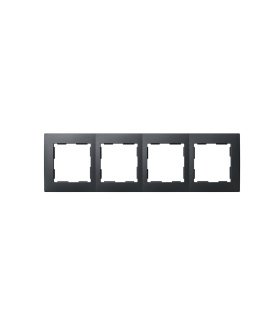 Placa 4 Elementos Simon 28 Grafito 86 x 299 mm 28640-38