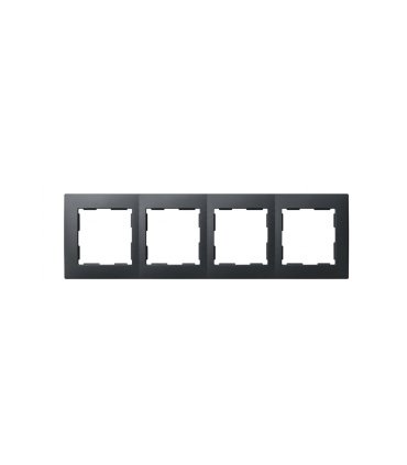 Placa 4 Elementos Simon 28 Grafito 86 x 299 mm 28640-38