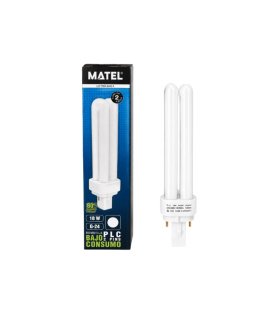 Lámpara de 2 pines 18W G-24 6400k 1000 lm Matel