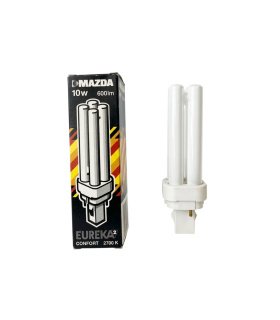 Lámpara de 2 pines 10W G24d-1 2700K 600 Lm Mazda