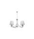 Lámpara de techo 3 luces E14 cromo y blanco Baeza