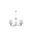 Lámpara de techo 3 luces E14 cromo y blanco Baeza