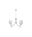 Lámpara de techo 3 luces E14 cromo y blanco Luxor
