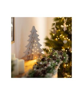Árbol de Navidad LED de Madera Kolm con Batería 3000K