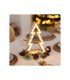 Árbol de Navidad de Madera LED Gaspar con Batería 3000K
