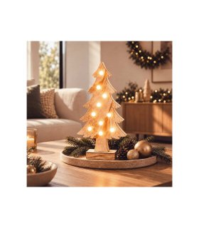 Árbol de Navidad LED Wood de Madera 3000K con Pilas