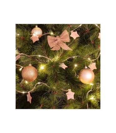 Guirnalda LED de Estrellas de Madera 2,2 m 3000K con Pilas