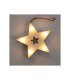 Estrella Navideña LED de Madera Sira 13 cm Blanco Cálido