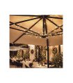 Guirnalda LED para Sombrilla 1 m 120 LED 3000K con Mando