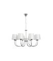 Lámpara de techo 8 luces E14 cromo y blanco Guadalajara